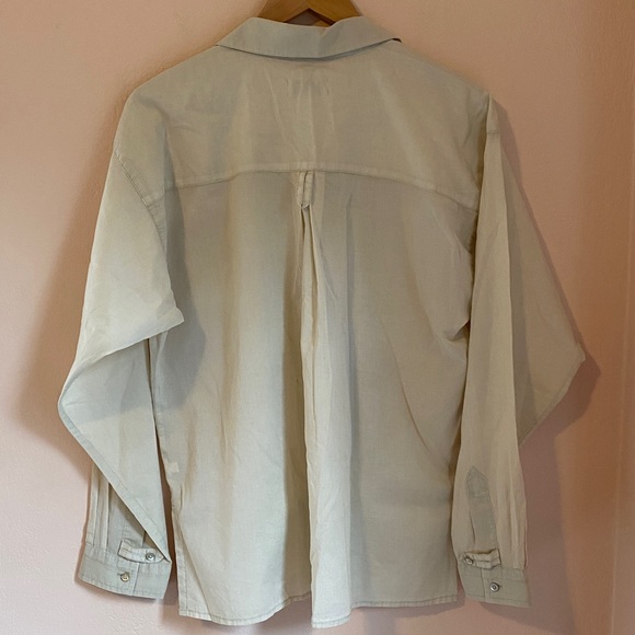 Rowan Fay Utility Cotton Camp Shirt Bone/Cream Large NWOT - Picture 11 of 12